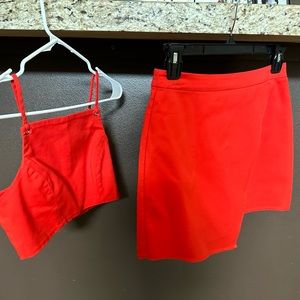 Set from Super Down for Revolve , size Small , color red orange bright
